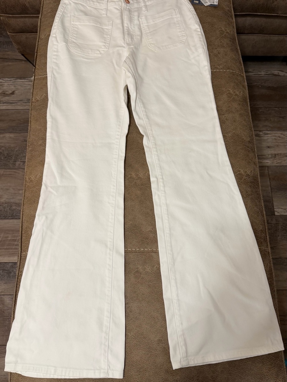 Universal Thread Cream Wide-Leg Flare Jeans